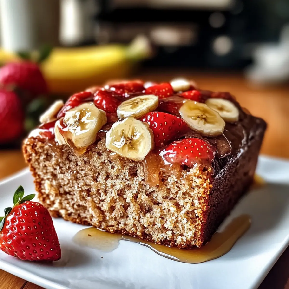 Erdbeer Bananenbrot mit Aberraschungs Crunch genieAen djl4nj